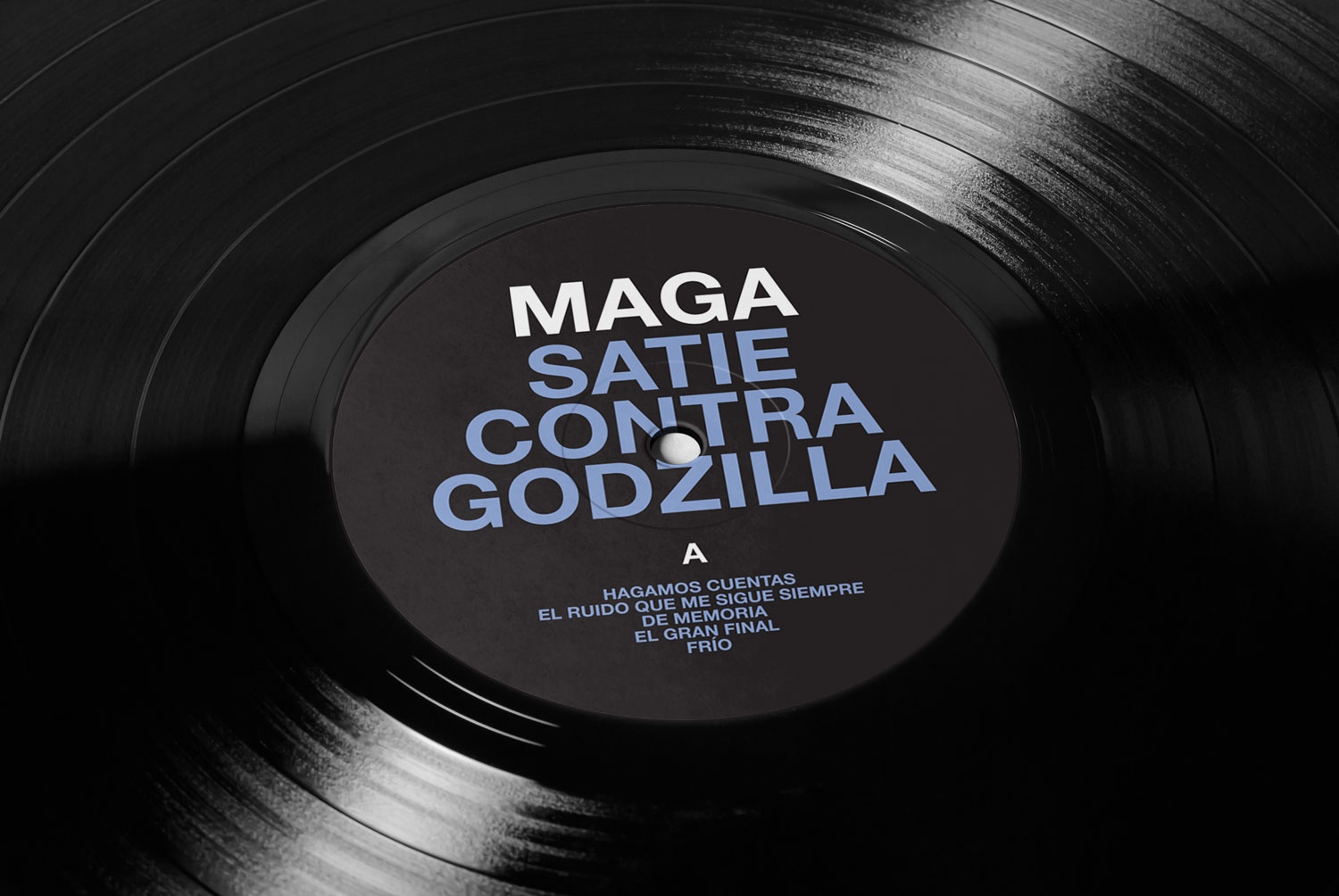 Maga Satie Contra Godzilla vinyl, design by Diego Delgado